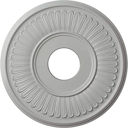 Image of Ekena Millwork 15 3 /4 inchOD x 3 7 /8 inchID x 3 /4 inchP Berkshire Ceiling Medallion Fits Canopies up to 7 inch Ceiling Medallion, Frost