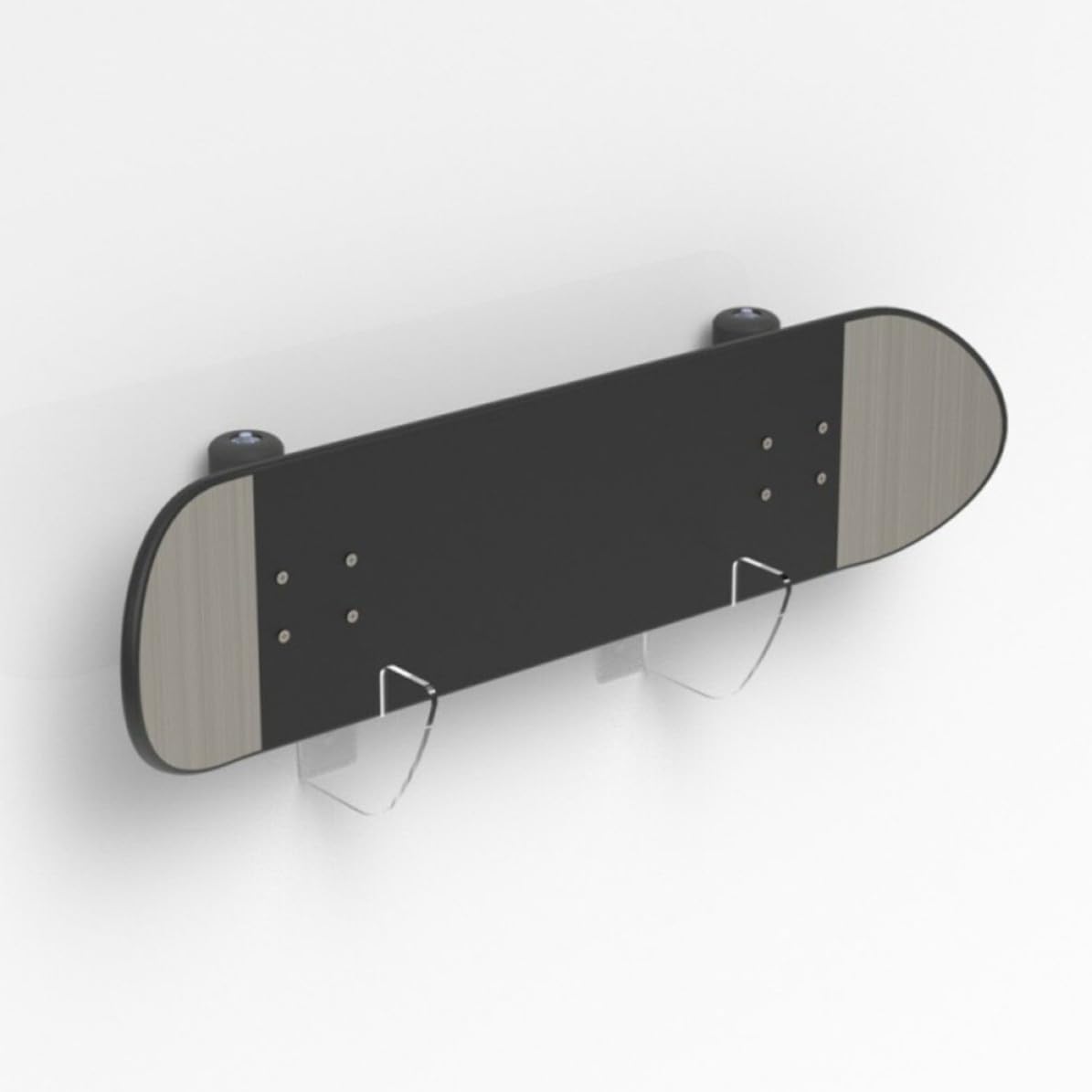 Cabilock Skateboard Transparency and Wall Acrylic Display Stand Mount Wall-mounted 2pcs Bracket High Environmentally Friendly for Living Room Store
