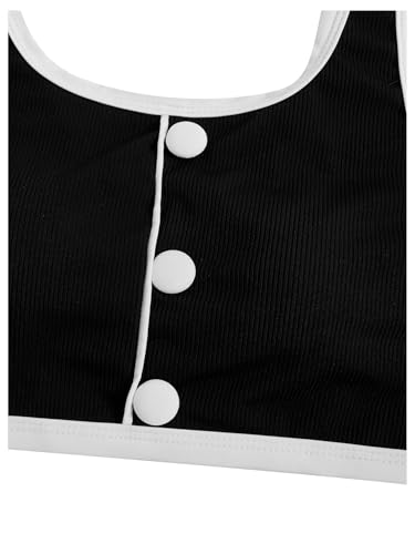 Verdusa High Waisted Bikini Sets for Women 2 Piece Wireless Tops and Panty Beach Vacation Clothes4