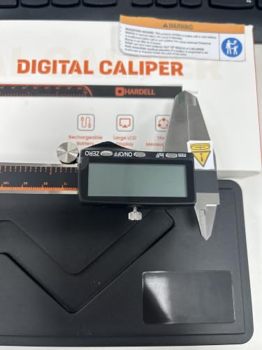 HARDELL Digital Caliper, Rechargeable 0-8 Inch Calipers Measuring Tool with Large LCD Screen, Inch/MM/Fraction, Stainless Steel, Auto-Off, Vernier Caliper Digital Micrometer for DIY