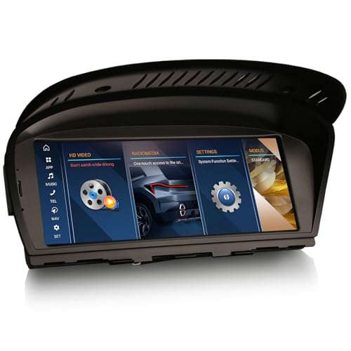 8GB+128GB Qualcomm 8 Core Android 14 DAB+ Head Unit for BMW 3er E90 E91 E92 E93 5er E60 E61 6er E63 E64 2005-2008 GPS Sat Nav Carplay Android Auto WiFi 4G USB Bluetooth 5.1 OEM Idrive 8.8" Touchscreen