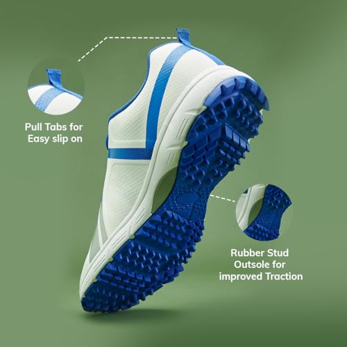 Image of AVANT Men's PaceMax Cricket Shoes - Anti Skid Rubber Outsole, Lightweight & Cushioned, Ideal Turf & Hard Ground Cricket Shoes