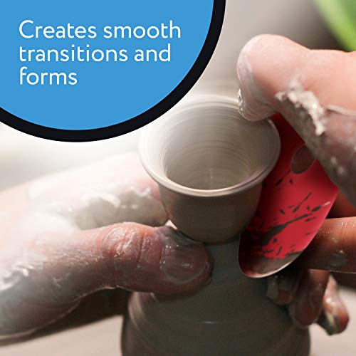 Soft Rib For Pottery & Pottery Clay Pack Of 2, Very Soft Pottery Tools, Red Shaping Tool For Pottery, Smooths & Shapes While Removing Finger Marks, Ceramic Clay Tools For Sculpting #TOP2