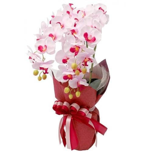 造花 シルクフラワーの胡蝶蘭の鉢植 3本立 CT触媒 ライトパープル / お花 コチョウラン 埼玉県