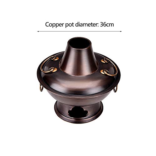 Pote caliente de cobre tradicional chino para hot pot miniatura 2