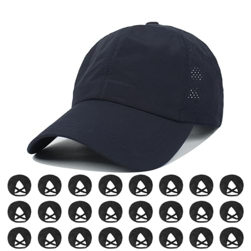 Image of Quick Dry Fit Baseball Cap - Water Repellent Sun Hat for Fishing, Running, Hiking, Golf, Surfing, Sailing, Boating
