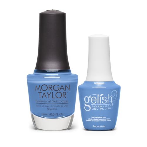 Gelish MINI Summer Up In The Air Collection Duo - 9mL TPO-Free Gel & 15mL Lacquer. Long-Lasting, High-Shine Nails, Easy Application, Chip-Resistant, Vibrant Color (Soaring Above It All)