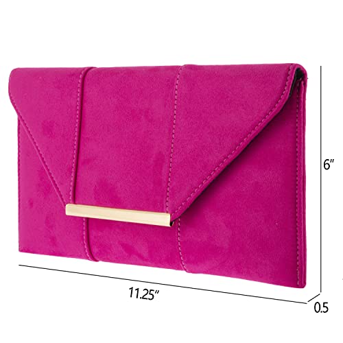 Image of JNB Faux Microsuede Envelope Clutch