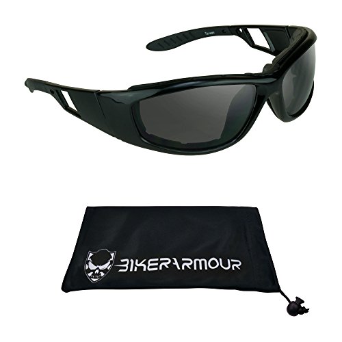 Bikershades Motorcycle Safety Day Riding Sunglass Removable Foam Men Women Dust and Wind Resistant