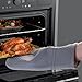 Insulated Oven Mitts, Heat Resistant Up to 300°C, Silicone Kitchen Gloves with Anti-Slip Grip and Terry Lining for Baking, Cooking, and Grilling(B)