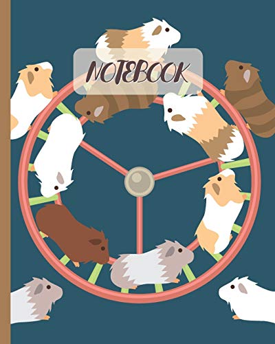 Notebook: Cute Guinea Pigs Cartoon Cover (Volume 2) - Lined Notebook, Diary, Track, Log & Journal - Gift Idea for Boys Girls Teens Men Women (8"x10" 120 Pages)