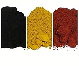 The OXIDE Collection - Pack of 3 Mineral Pigment Pack (150 ml EA): Black Iron Oxide | Mustard Yellow...