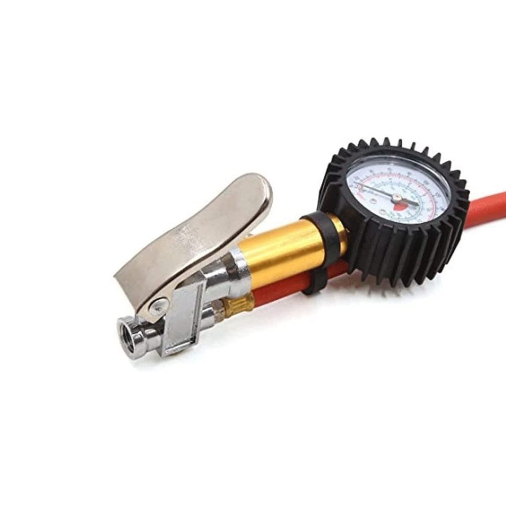 Manometro Pressione Pneumatici, manometro Bassa - Alta Pressione Aria, for impieghi gravosi (0-220 PSI), manometro Pressione Pneumatici for Pneumatici for Auto e Camion
