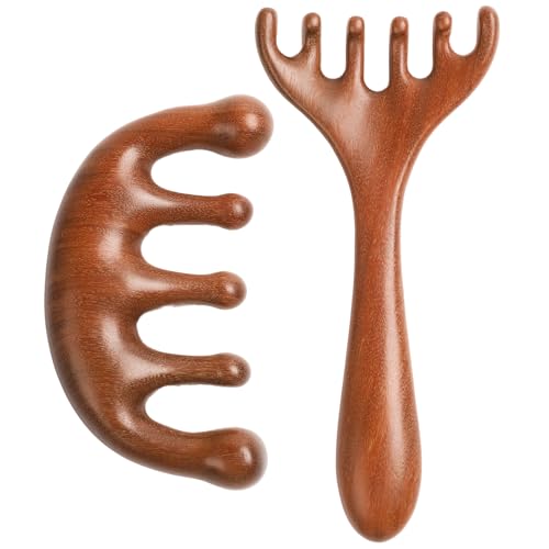 ÖkoStamm 2 Pack Wooden Scalp Massager – Natural Massage Comb