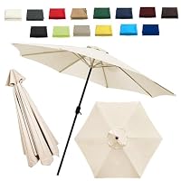 Sonnenschirm Ersatzbezug - UV-Schutz, Wasserabweisend, Für 6/8 Rippen (200/270/300 Cm), Viele Farben - Nur Tuch