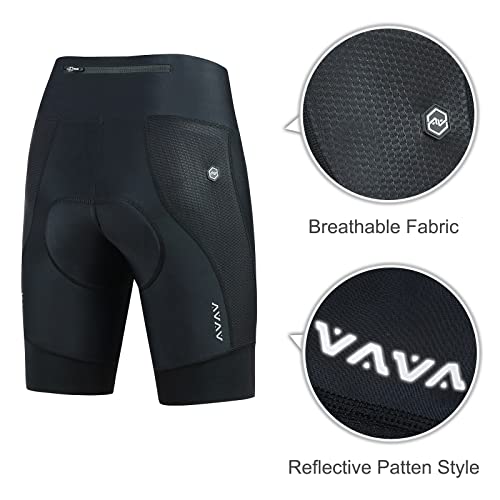 Northhill Women's Padded Bike Shorts Biking Cycling Shorts High Waisted Bicycle Mountain Bike With Riding 4D Liner Gel Padding Pockets Spin Upf50+ Black L #TOP4