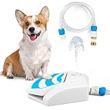 ALL FOR PAWS Outdoor Paw Activated Dog Water Fountain, Step On Dog Water Dispenser, Dog Drinking Fountain with Hose and Connectors (1/2" & 3/4"), Cooling Water Sprinkler for Yard, Garden & Lawn