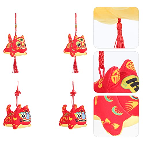 ABOOFAN 4 Pcs Recheado Tigre Pelúcia Brinquedo Pelúcia Boneca Animal Brinquedo Tradicional Estilo Ch