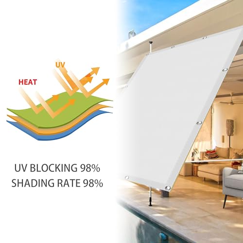 Voile d'ombrage rectangle pour patio et jardin résistant à l'eau