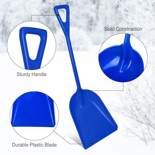 Frienda 3 Pcs Plastic Snow Shovel Large Scoop Shovel, Multicolor by Frienda - Used condition - Image 3