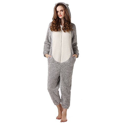 Richie House Womens' Warm Fleece Jumpsuit Robe RHW2316-A-UNI Size