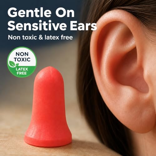 Image of The Ear Buddy Premium Soft Foam Ear Plugs for Sleeping Noise Cancelling, Hearing Protection Earplugs for Shooting Range, Concerts, Work & Travel, Noise Reduction Rating 32 Decibels, 50 Pairs