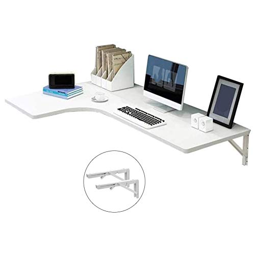 Table abattante murale d'angle avec double support 110cm - 4