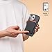 PopSockets Minimalist Slim Phone Wallet, Phone Card Holder, Wireless Charging Compatible, Wallet Without Grip Compatible with MagSafe - Black