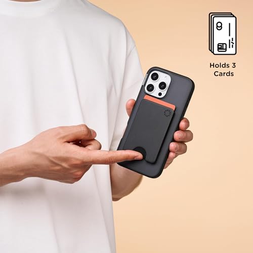 Image of PopSockets Phone Wallet for MagSafe, Phone Card Holder without Grip, Black - Black