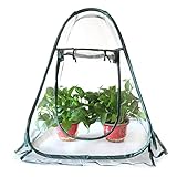 【Protección total】: protege de las inclemencias del tiempo en las cuatro estaciones. Los invernaderos pequeños pueden evitar daños por frío, vientos fuertes, lluvias intensas, ventiscas, mantener el calor y la luz solar para las plantas y también evitar daños por plagas o pájaros, adecuados para el cuidado de plantas o el cultivo de semillas.