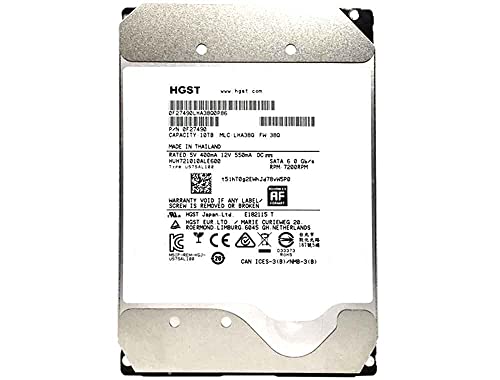 Hgst Ultrastar He10 | Huh721010Ale600 | 0F27604 | 10Tb Sata 6-Gbps 7.2K Rpm 256Mb 3.5In 512E Ise Hard Drive (Renewed) #TOP7