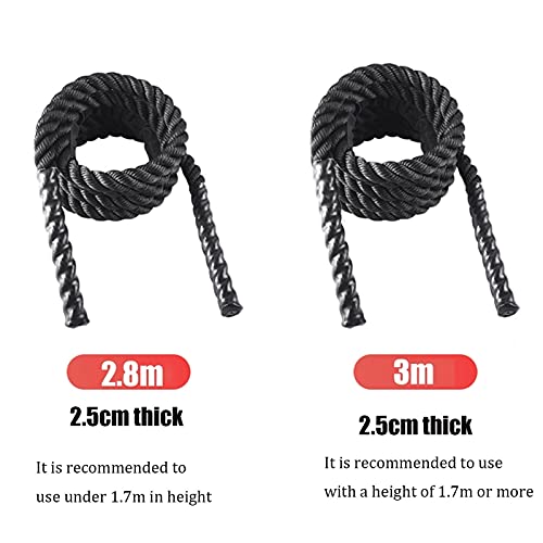 WXYZ Battle rope Corda de batalha multifuncional, corda de pular peso espessura de 2,5 cm, usada par