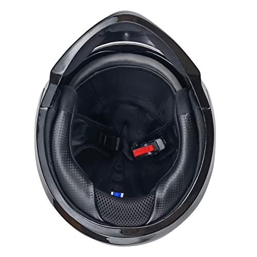 Woljay Modular Helmets Open Face Full Face Motorcycle Helmet For Unisex-Adult Scooter Street Bike Cruiser Dot Approved (Mecha Silver, M) #TOP5