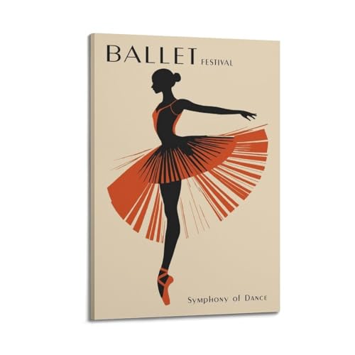 Art mural moderne toile ballet WIZIGM cadre 30x45