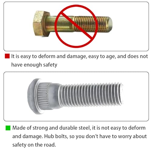Belomi BELOMI-STUD 5Pcs Car Wheel Studs, M12X1.5 48Mm Long Extended Vehicle Wheel Steel Lug Bolts thumb #3