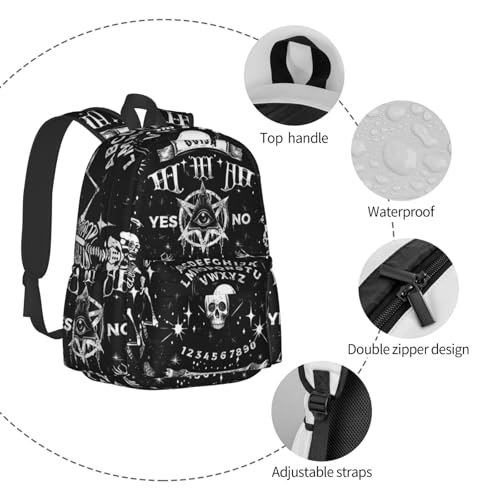 famliihw Skull Backpack Laptop Backpacks Multipurpose Daypack For Men Women Travel Hiking