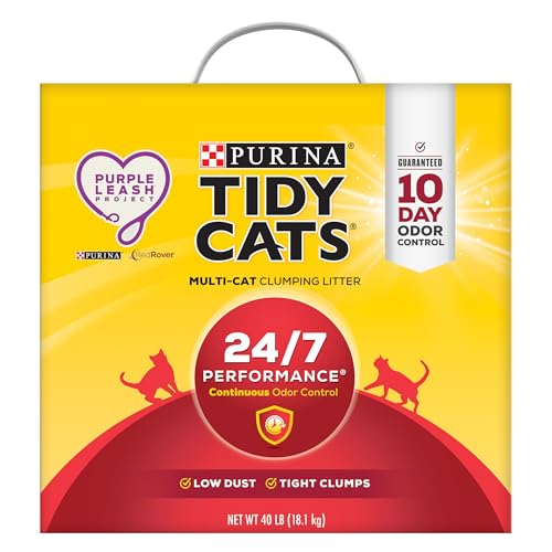 Purina Tidy Cats Clumping Cat Litter, 24/7 Performance Multi Cat Litter - 40 lb. Box