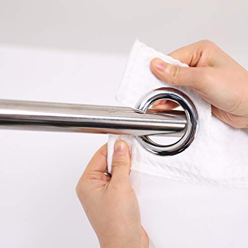 River Dream White Fabric Shower Curtain Set, Cotton Blend, Waffle Weave, With Snap In Replacement Liner，71 X 74 Inches #TOP2