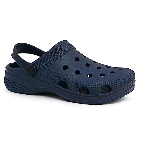 Sandália Chinelo Babuche Conforto Ajustável Tipo Croc Alta (41/42, Marinho)