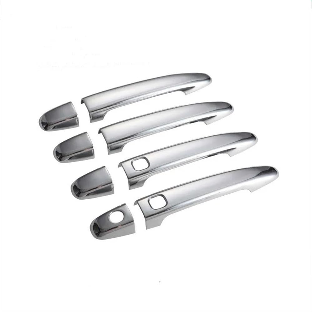 Mlhoghigd Silver 2 Buttons Door Handle For Highlander For Kluger For Xu40 2008~2013 Car Door Handles Cover Trim Styling Accessories