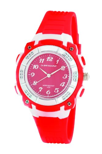 Preisvergleich Produktbild Dunlop Damen Analog Quarz Uhr mit Gummi Armband DUN243L07