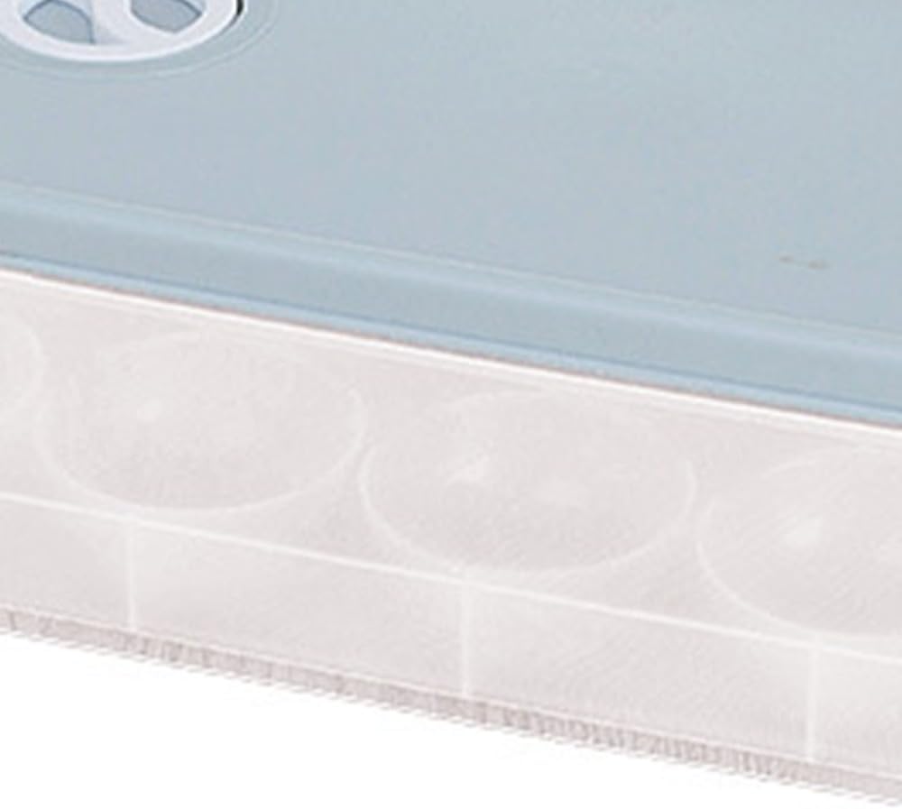 Light Blue Large Capacity Plastic Eggs Trays With Lid Thickened Clear Stackable Egg Storage Container Household Use