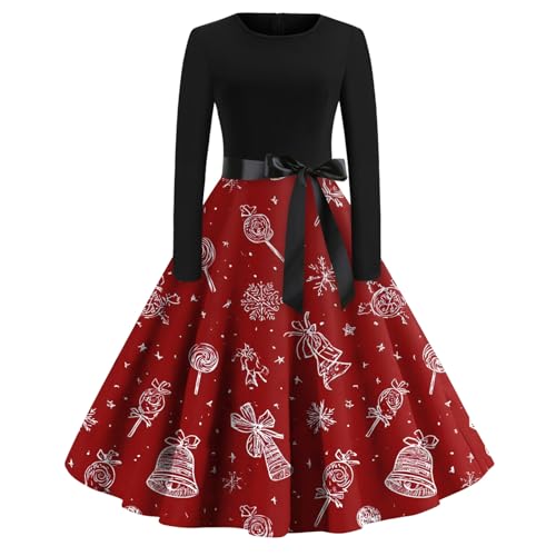 Vestidos De Fiesta Mujer Elegantes Vestido Nochevieja Mujer Baratos Disfraz Navidad Manga Larga Dorado Ropa Elfo Otoño Camiseta Clásico 2# XL