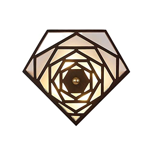 Modernes appliques murales en bois massif LED géométriques éco
