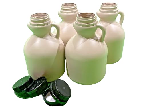 Liberty Supply Empty Maple Syrup Jugs - BLANK - Pint (16 FL OZ Each) - Case of 4 Containers MADE IN USA with Food Grade Materials.