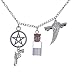 Supernatural TV Series Salt Bottle Protection CHARMS NECKLACE on 24 Inch Chain