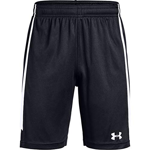Under Armour Boys' Youth Maquina 2.0 Soccer Shorts , Black (001)/White , Youth Medium