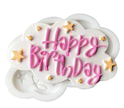 7horse® Silicone Happy Birthday Fondant Sugarpaste Gumpaste Cake Decorations DIY Mold-image-46