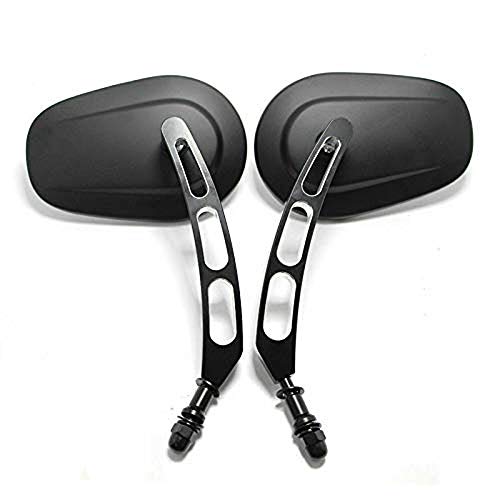 E-Bro Black CNC Sportster Mirrors for 8mm Threaded Harley Davidson Motorcycles