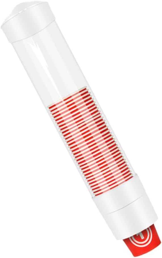 Wall Mounted Paper Cup Rack Automatic Disposable Cup Dispenser for Water Cooler and Bathroom Use Easy to Install White Reduces Waste